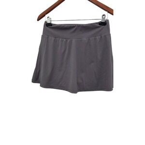 Runmi Yoga Gray Women's Athletic Skirt Built-In Shorts Size XL Grunge Tennis